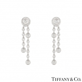 Tiffany & Co. Platinum Diamond Circlet Earrings